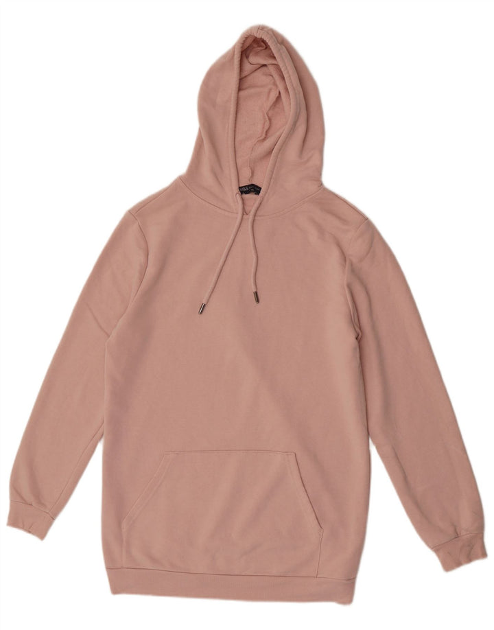 Maglione con cappuccio da donna Marks & Spencer UK 12 cotone rosa medio