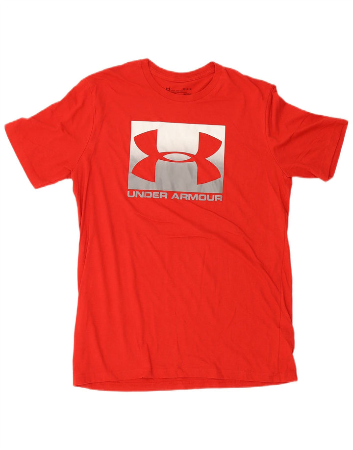 T-shirt grafica da uomo Under Armour Top rosso medio in cotone