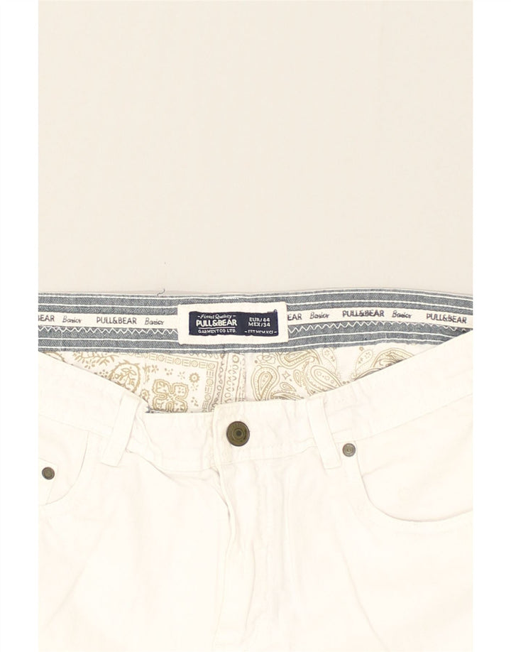 PULL & BEAR Womens Casual Shorts IT 44 Medium W34  White Cotton | Vintage Pull & Bear | Thrift | Second-Hand Pull & Bear | Used Clothing | Messina Hembry 