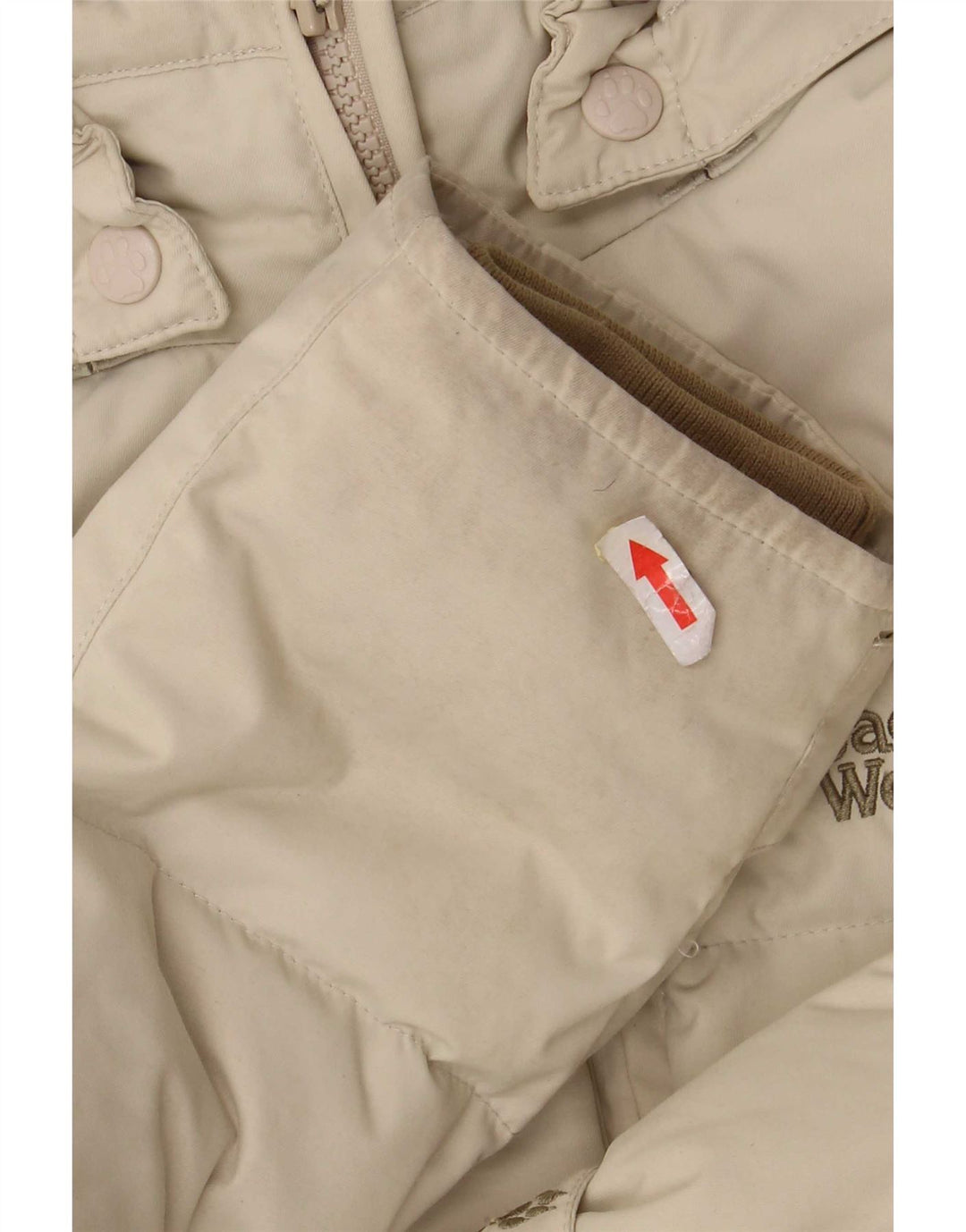 Giacca imbottita con cappuccio da donna Jack Wolfskin UK 10 Small Beige Poliammide