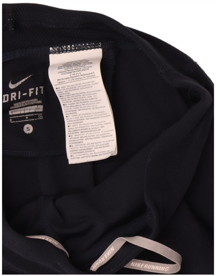 Leggings Nike Capri da donna UK 10 piccoli sportivi in poliestere blu navy