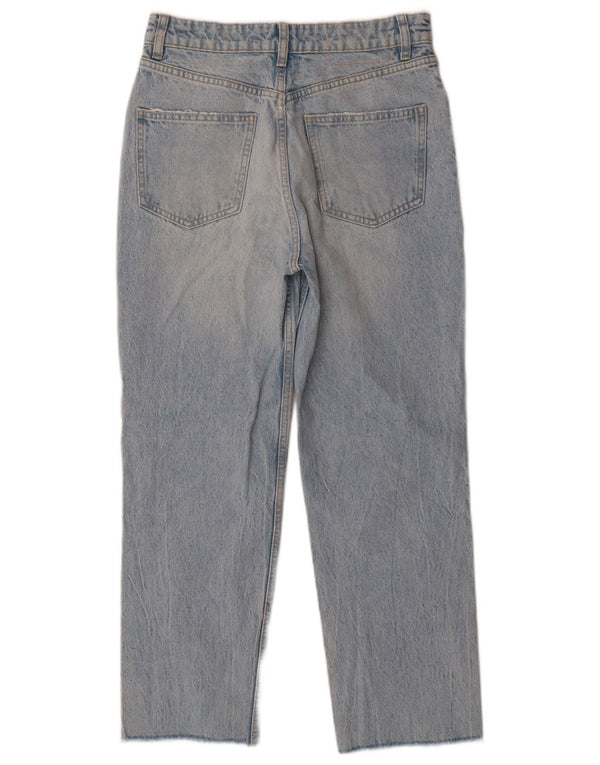 Jeans cropped da donna ZARA EU 38 Small W28 L25 cotone blu