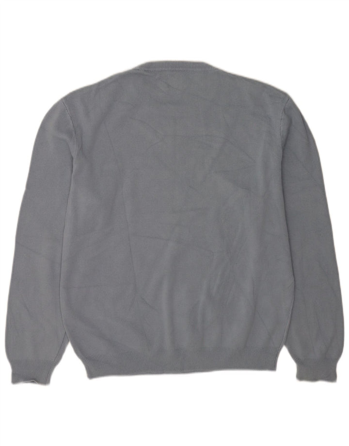 Maglione maglione girocollo da uomo Zara XL in cotone grigio