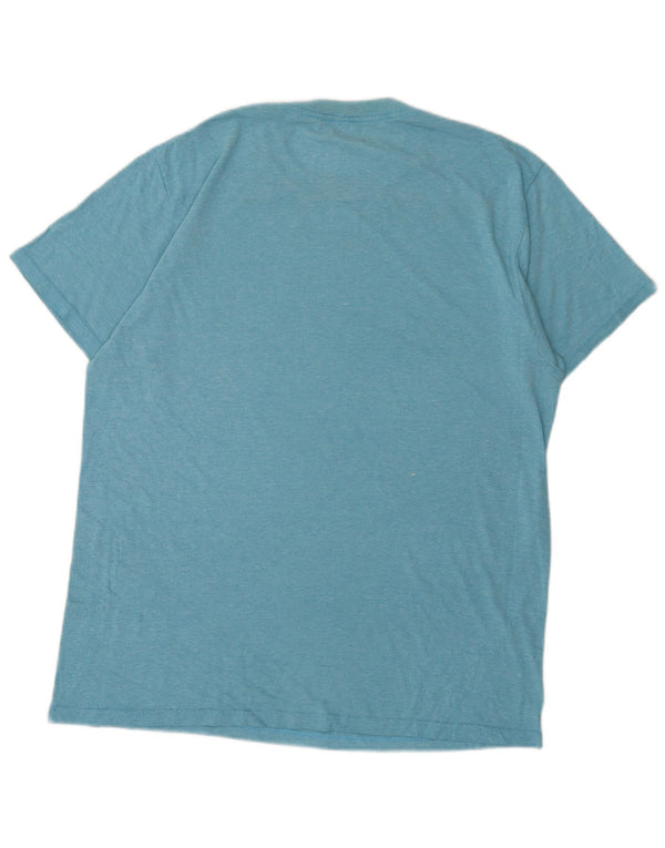 T-shirt grafica da uomo Hurley Top grande in cotone blu