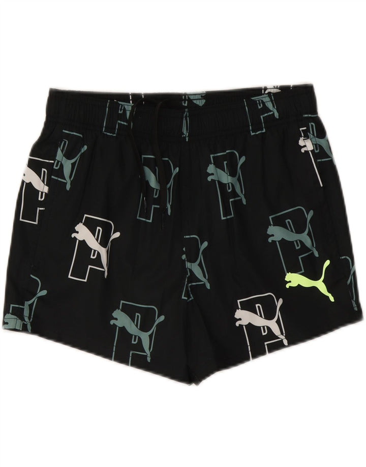 Pantaloncini sportivi grafici da uomo Puma piccoli sportivi in poliestere nero