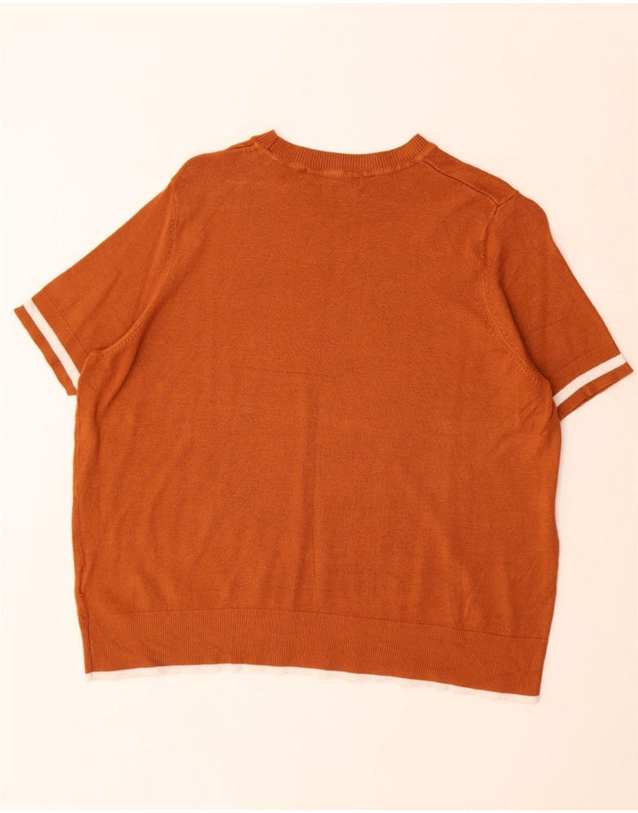 Maglione maglione con scollo a barca da donna Marks & Spencer UK 16 grande marrone