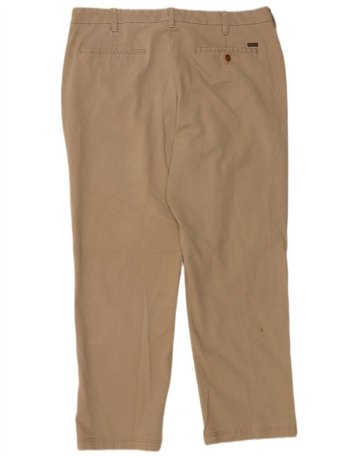 Pantaloni chino dritti da uomo IZOD W38 L30 in cotone beige