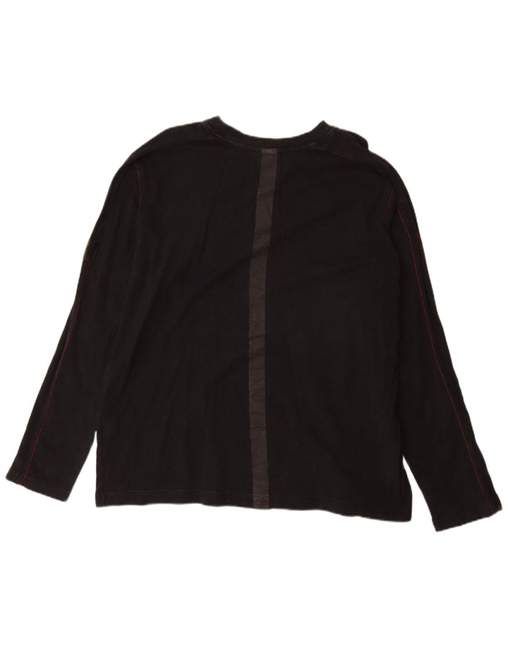 Murphy & Nye Top grafico da uomo a maniche lunghe 2XL cotone nero