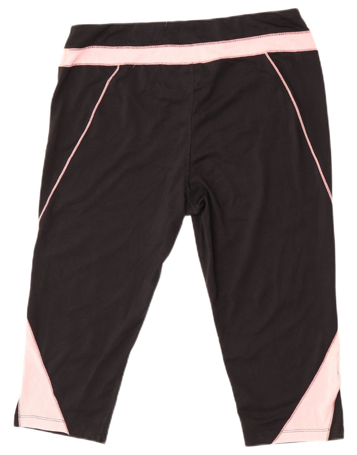 Leggings Capri da donna Fila UK 14 Large Nero Colourblock Poliestere