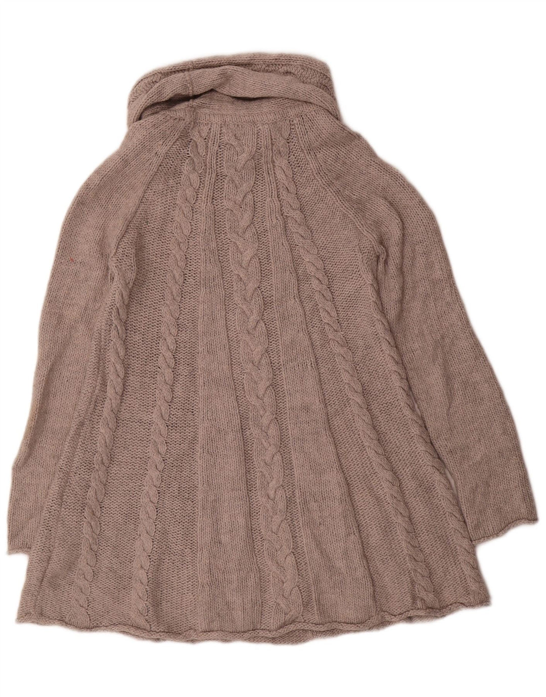 Maglione maglione a collo alto da donna Marks & Spencer UK 10 piccolo acrilico grigio