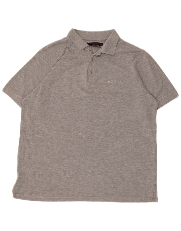 Polo da uomo Pierre Cardin XL in cotone grigio