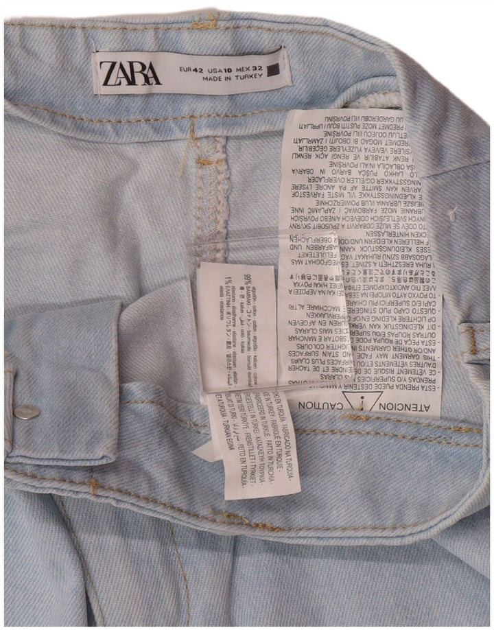 Jeans Zara da donna a gamba larga a vita alta EU 42 Large W32 L26 Blu classico