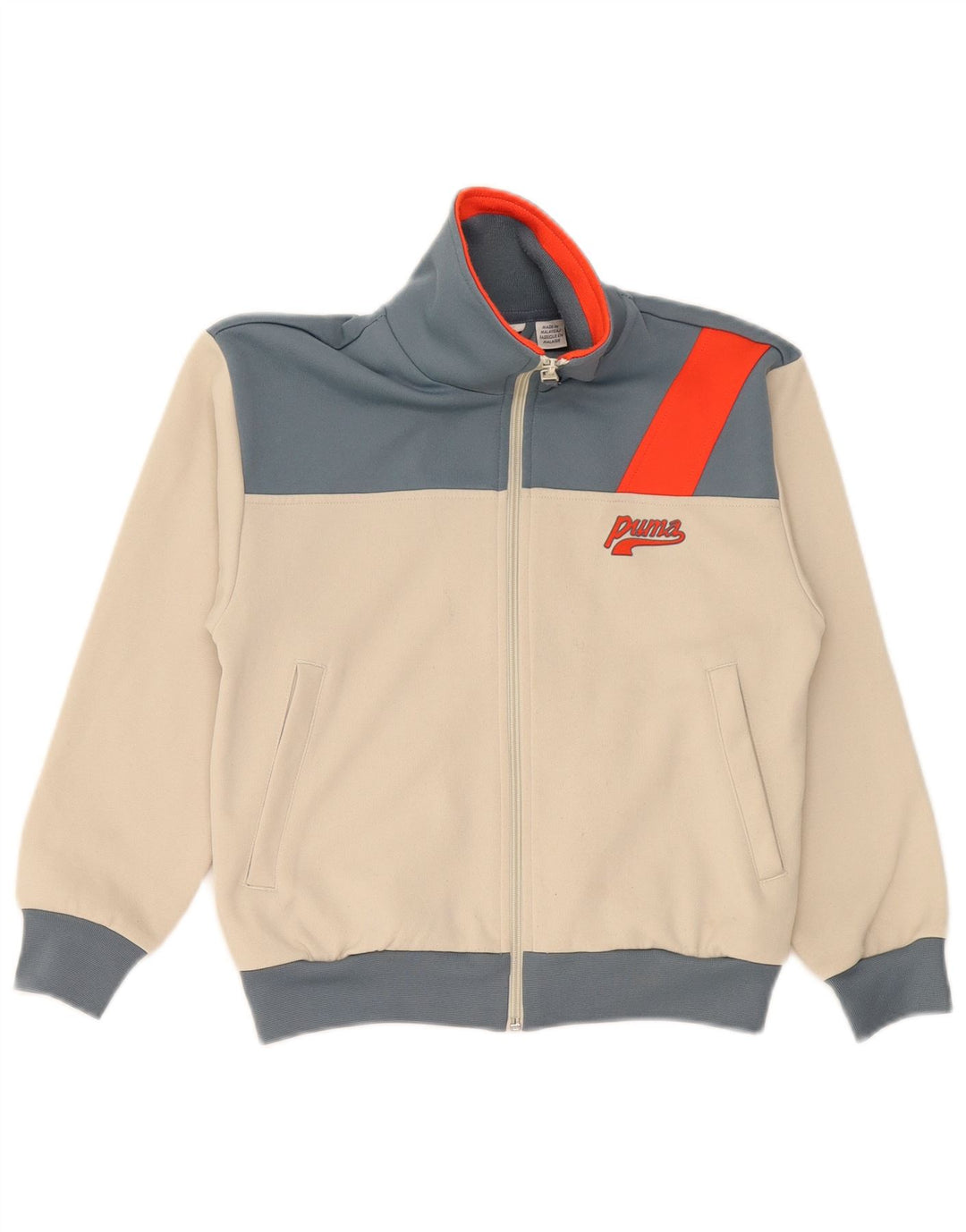 Giacca da tuta grafica da ragazzo Puma 9-10 anni Beige Colourblock