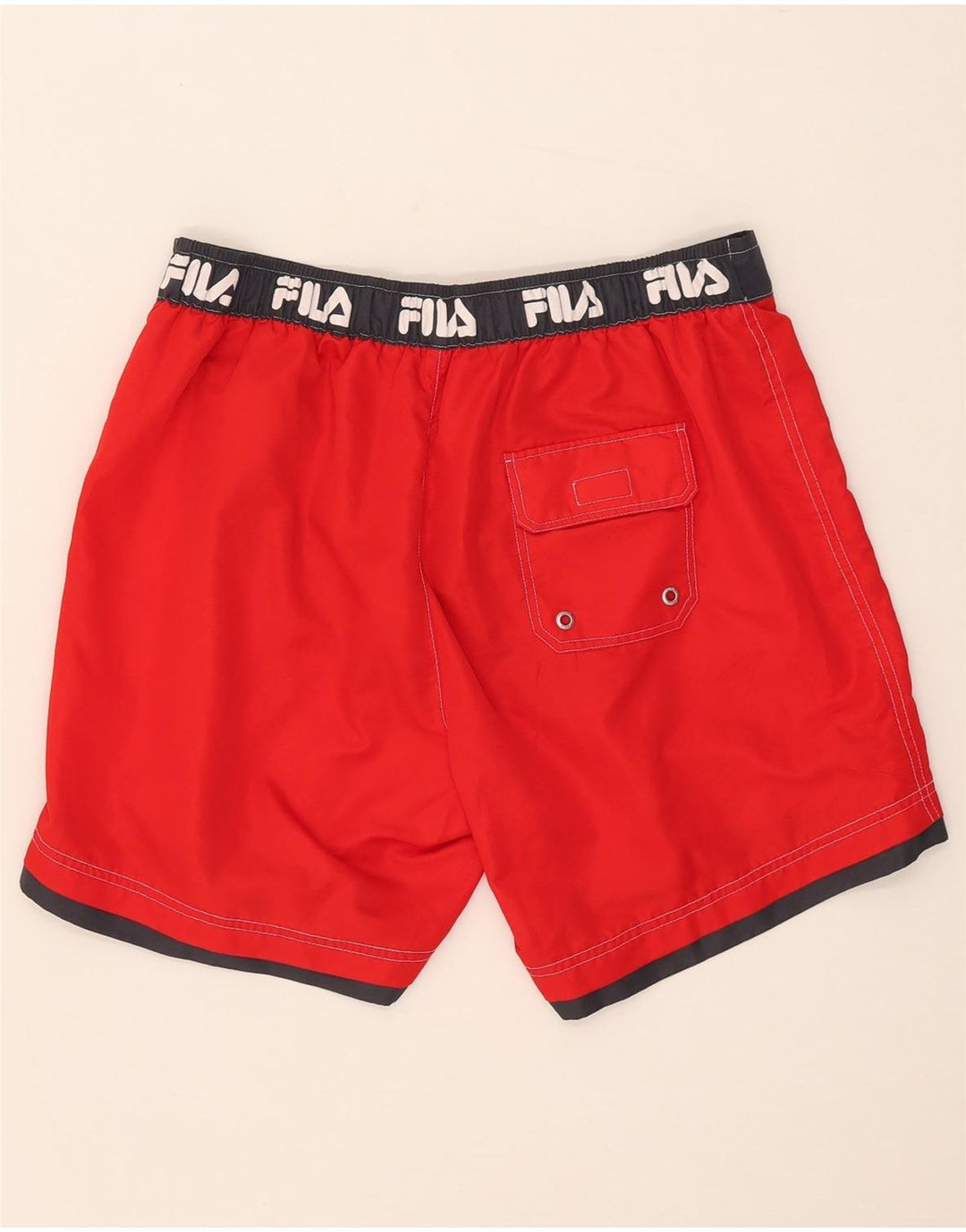 Pantaloncini da bagno grafici da uomo FILA grandi color rosso
