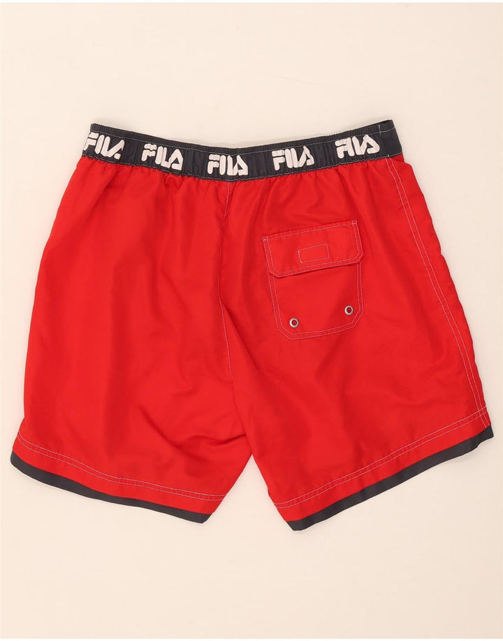 Pantaloncini da bagno grafici da uomo FILA grandi color rosso