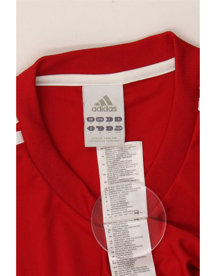 ADIDAS Mens Climalite T-Shirt Top Small Red Polyester Vintage Adidas and Second-Hand Adidas from Messina Hembry 
