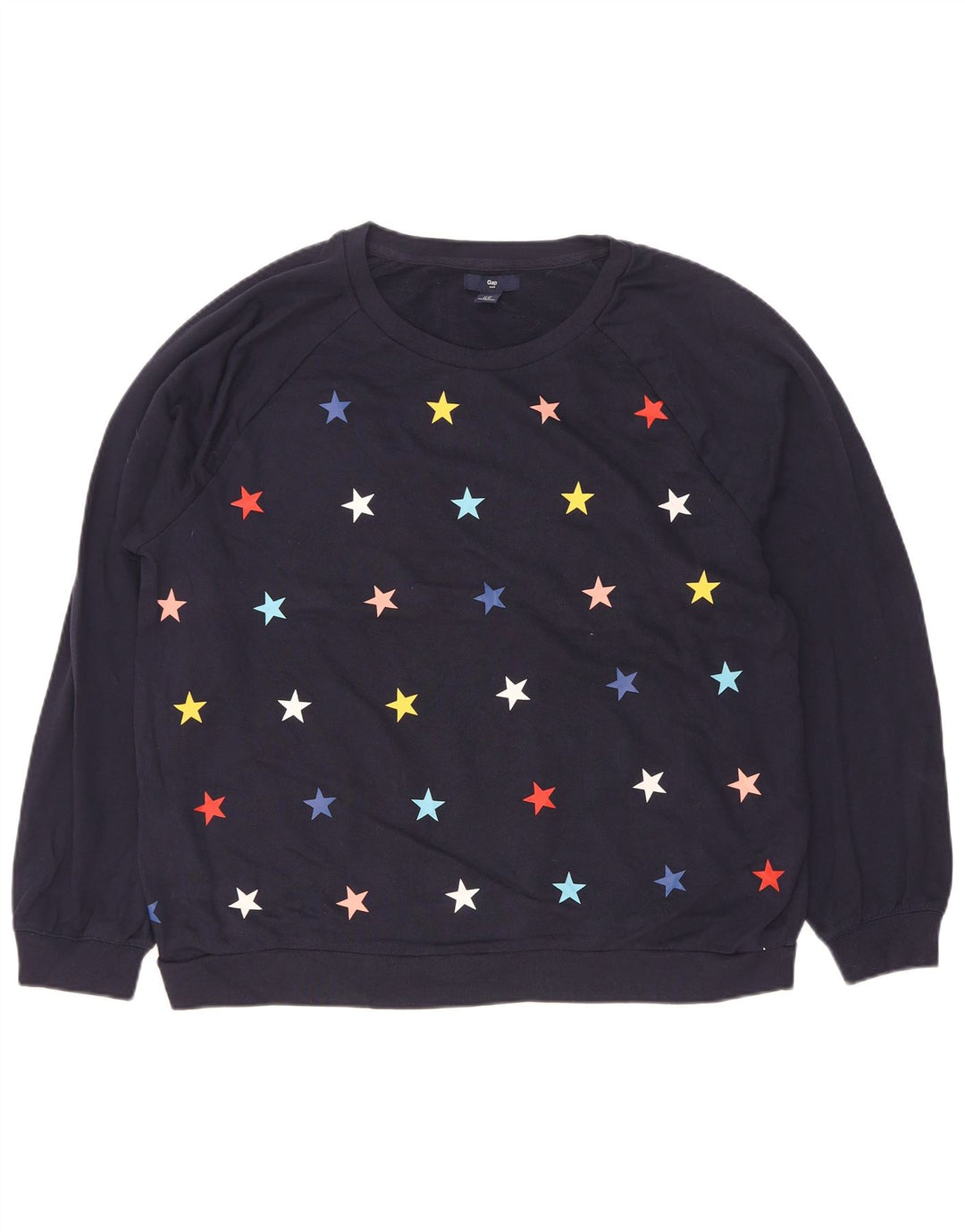 Felpa da donna con motivo astratto Gap, maglione UK 18 XL, cotone blu navy