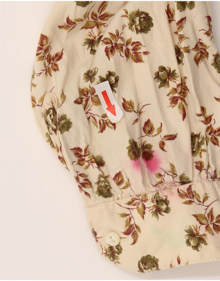 Camicia da donna Benetton UK 14 Viscosa floreale beige medio