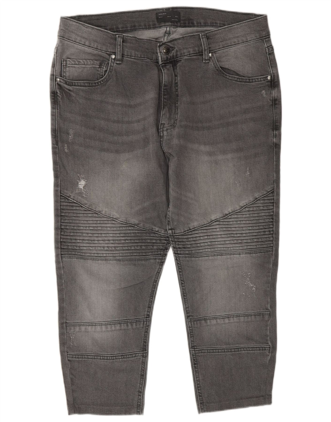 Jeans Capri affusolati da uomo ZARA EU 44 Large W34 L22 Grigio