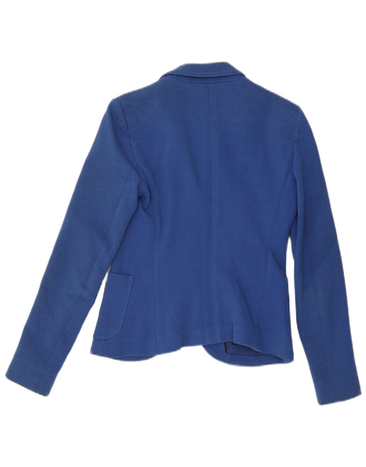 Giacca Blazer 3 Bottoni Donna Trussardi IT 40 Small Blu Cotone