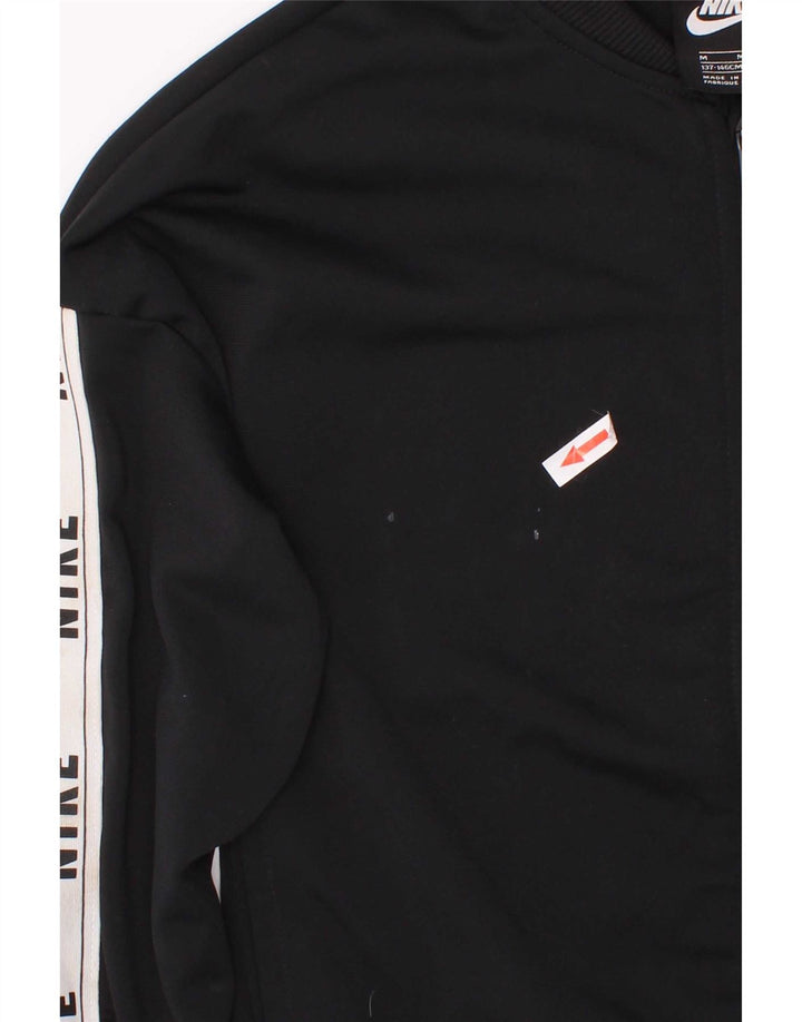 Giacca superiore della tuta da ragazza Nike 10-11 anni blocco colore nero medio
