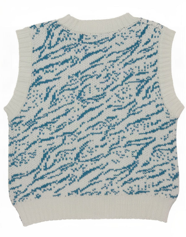 Canotta corta con grafica da donna Zara UK 12 Cotone floreale blu medio