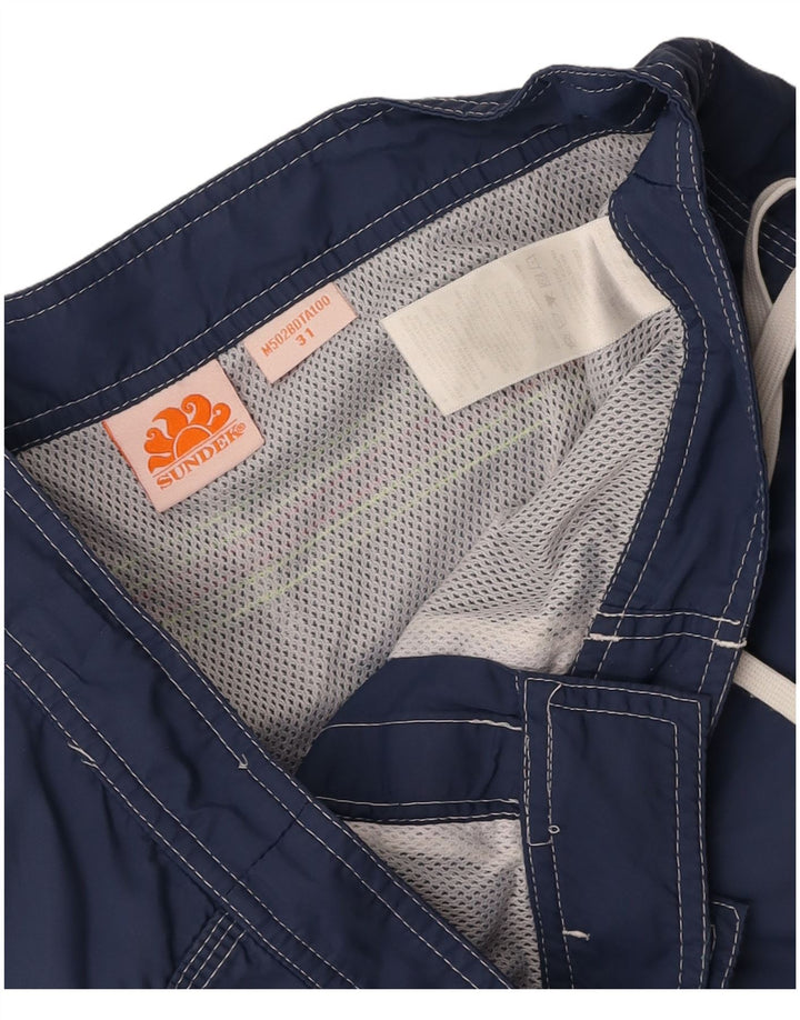 Pantaloncini da bagno da uomo SUNDEK medio poliestere blu navy
