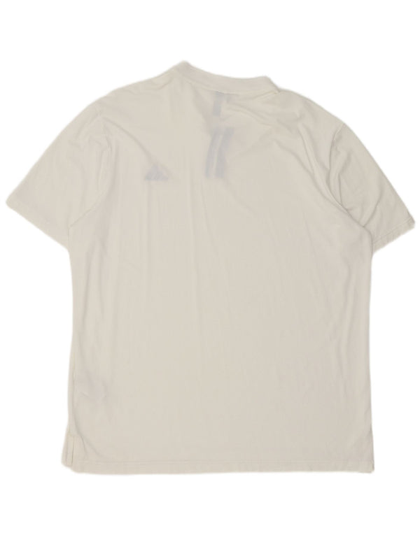Polo Adidas da uomo XL in poliestere bianco