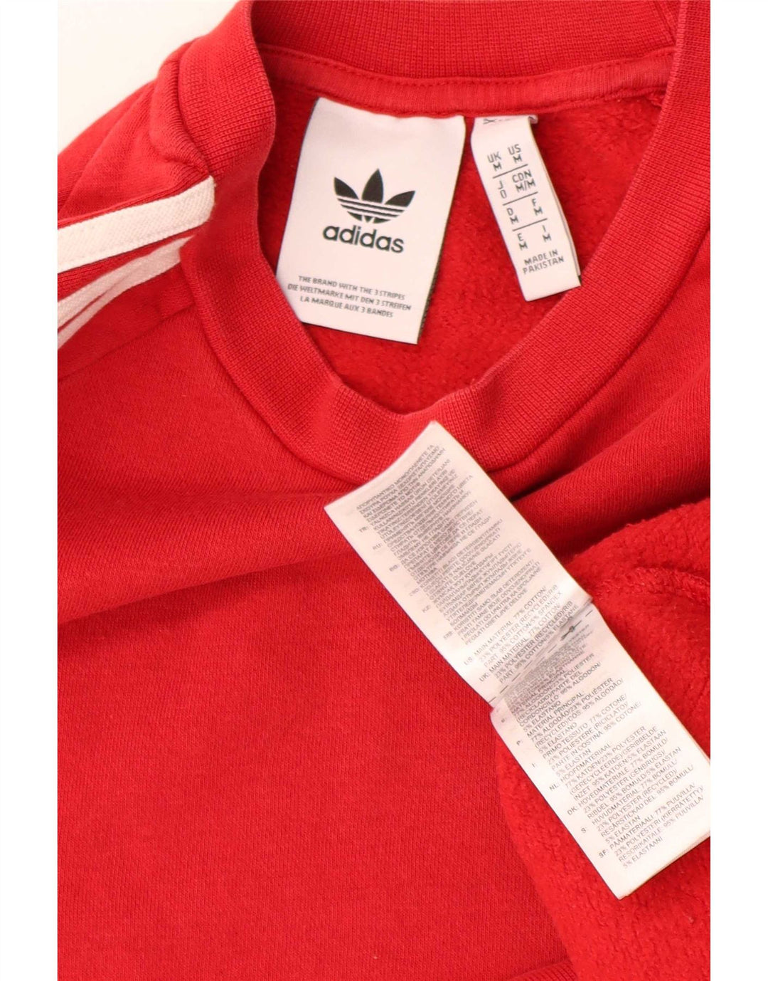 Felpa Adidas Uomo Maglione Medio Rosso Cotone