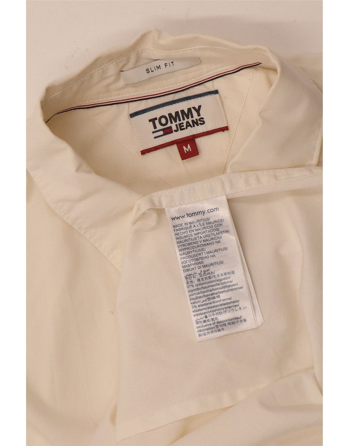 Camicia slim fit da uomo Tommy Hilfiger in cotone bianco medio