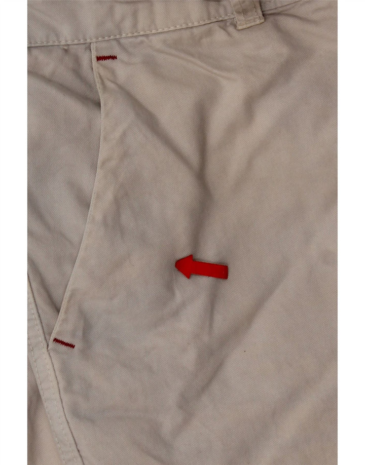 Pantaloncini chino vintage da uomo W36 grandi in cotone grigio