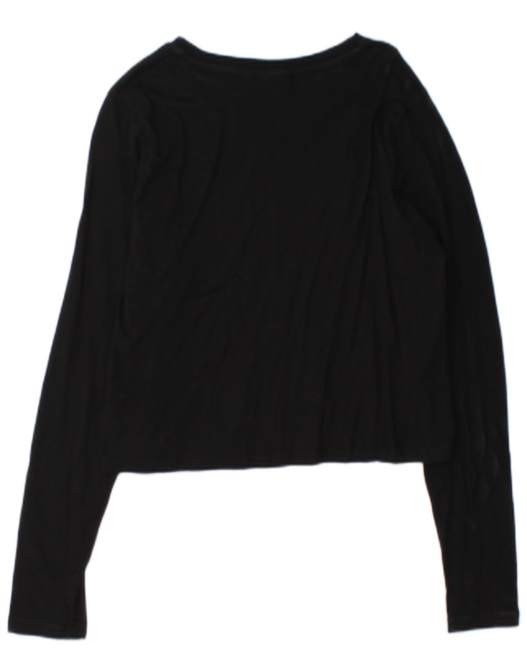 Top corto grafico da donna Fila manica lunga UK 14 grande nero