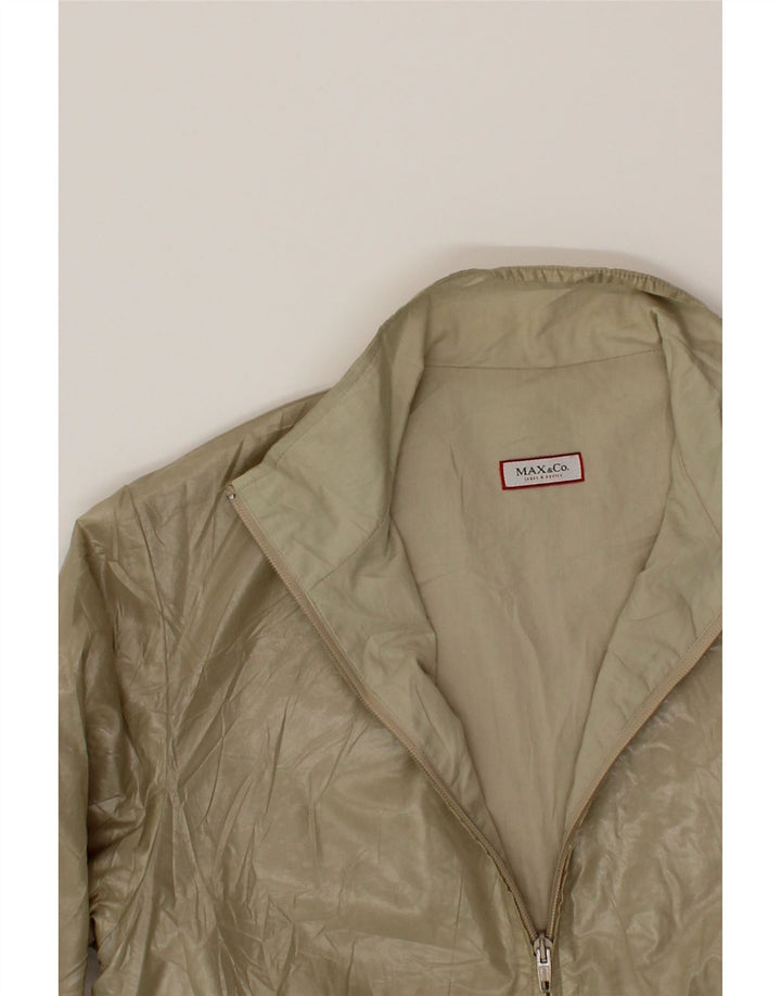 MAX & CO. Womens Bomber Jacket IT 44 Medium Beige Polyester Vintage Max & Co. and Second-Hand Max & Co. from Messina Hembry 