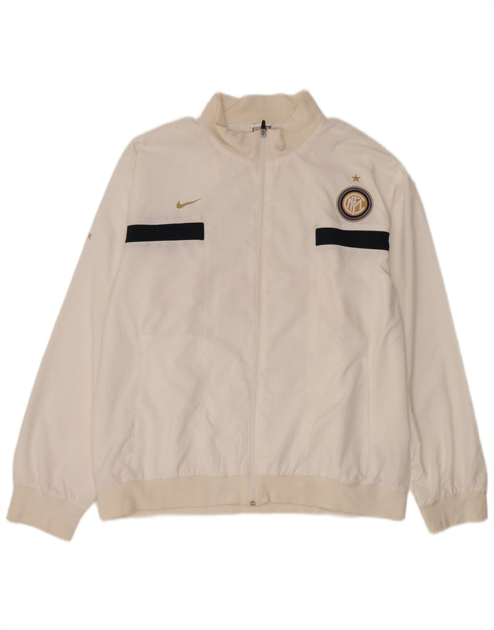 Giacca da tuta da uomo Nike Inter Milan UK 45/47 XL Poliestere bianco sporco