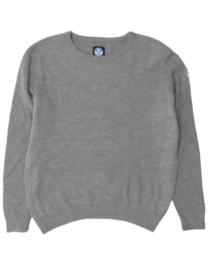 Maglione maglione girocollo da uomo North Sails XL in cotone grigio