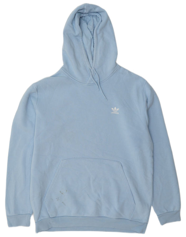 Felpa con cappuccio da uomo Adidas XL in cotone blu