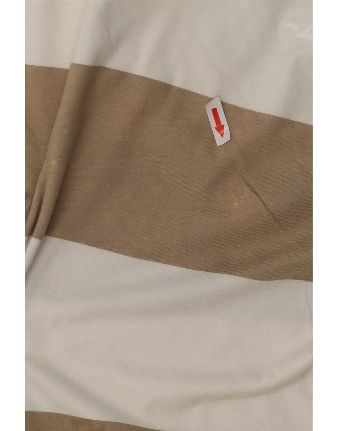 T-shirt da uomo Hollister Top in cotone a righe marrone medio