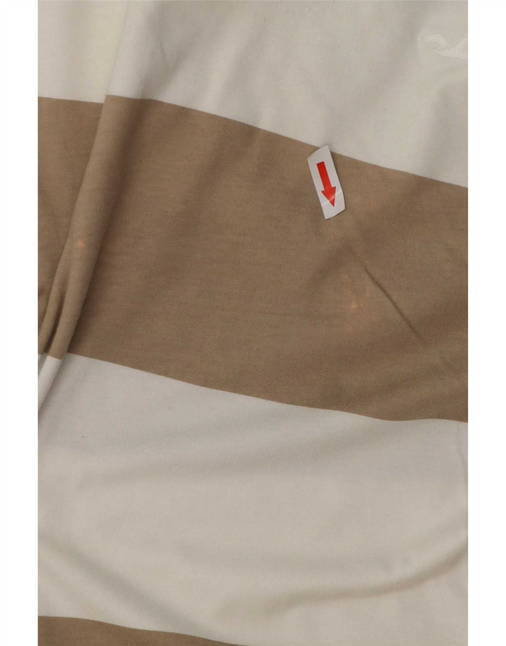 T-shirt da uomo Hollister Top in cotone a righe marrone medio