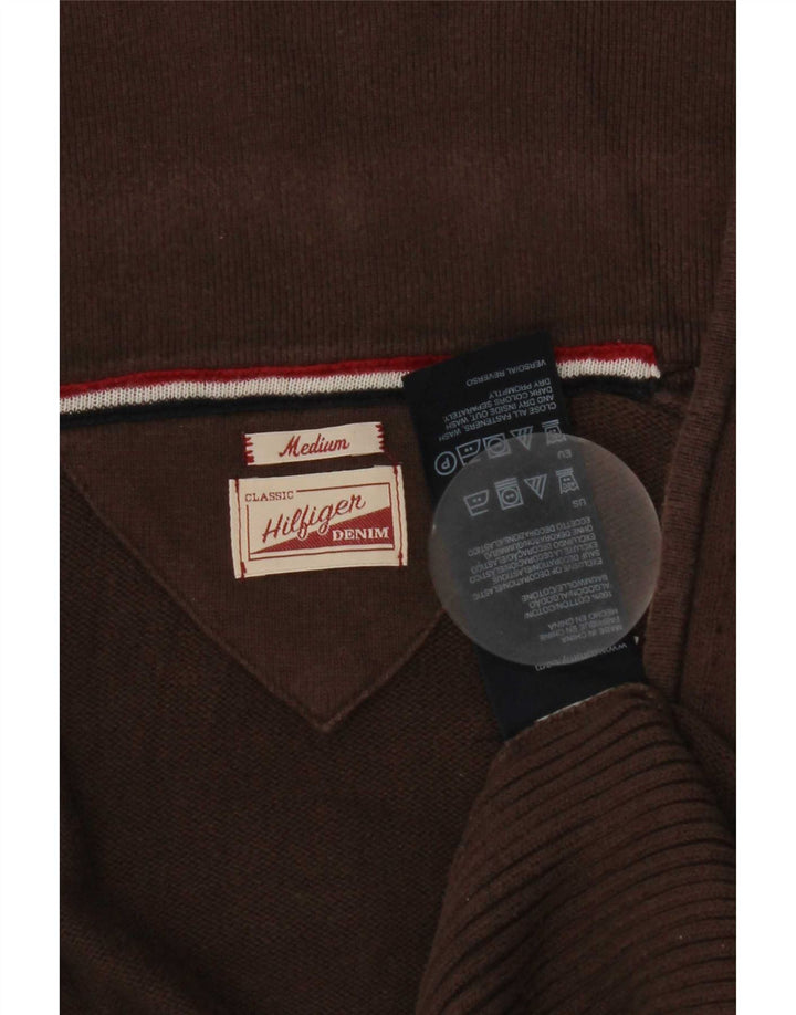 Maglione cardigan da uomo Tommy Hilfiger in cotone marrone medio