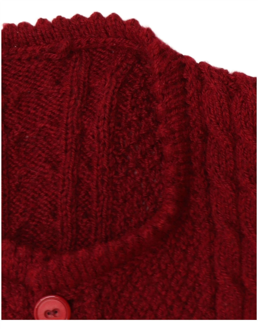 Maglione cardigan da donna VINTAGE UK 14 Grande Borgogna