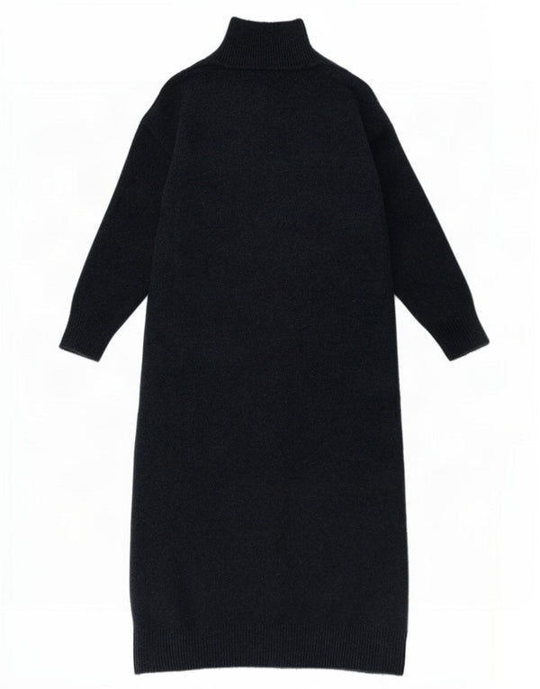 Abito maglione a maniche lunghe da donna Zara UK 10 piccolo in acrilico blu navy