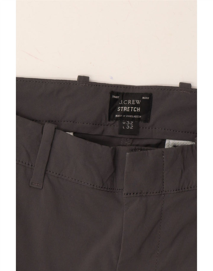 J. CREW Mens Slim Chino Trousers W32 L32 Grey Polyester Vintage J. Crew and Second-Hand J. Crew from Messina Hembry 