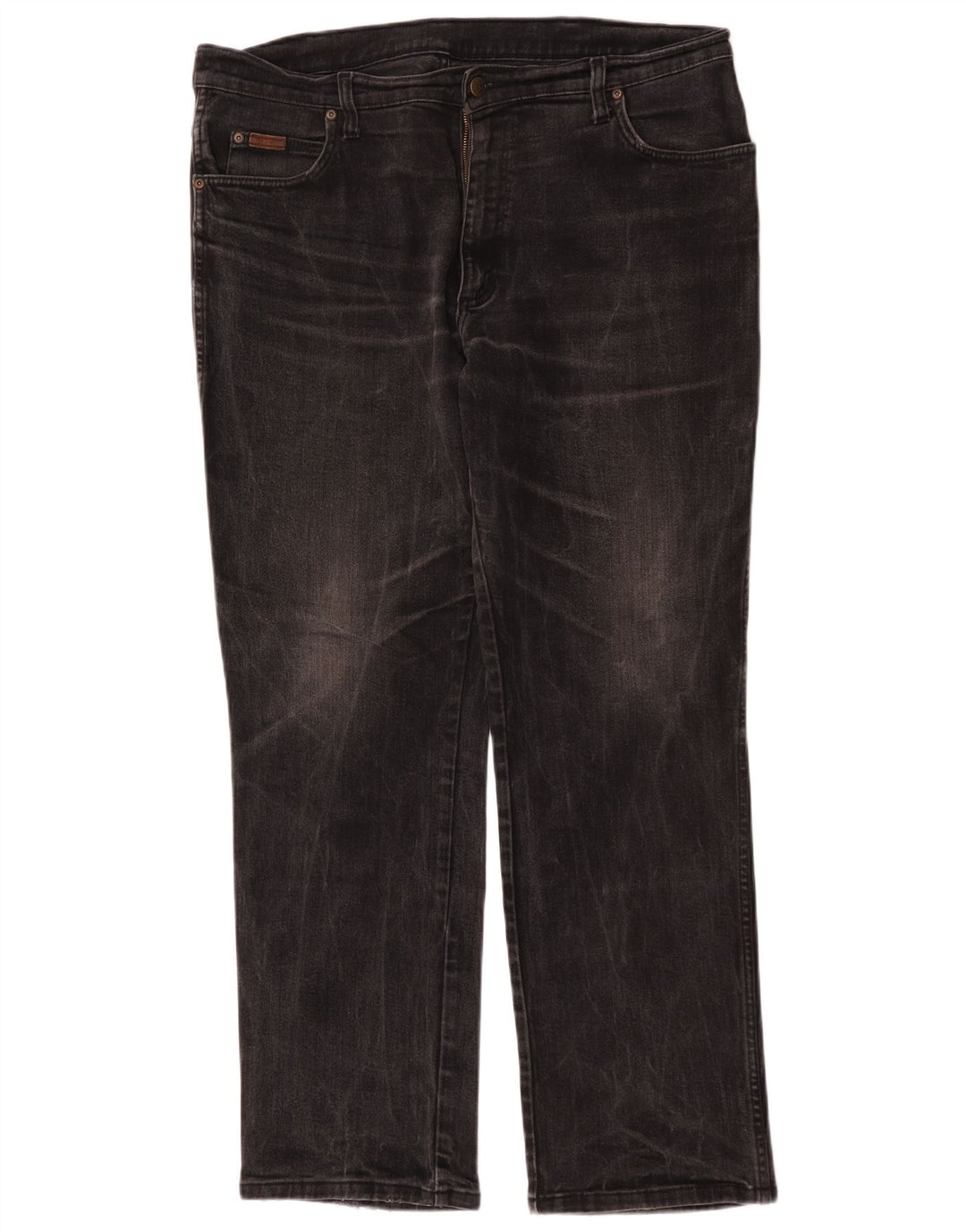 Jeans dritti elasticizzati Texas da uomo Wrangler W38 L32 cotone nero