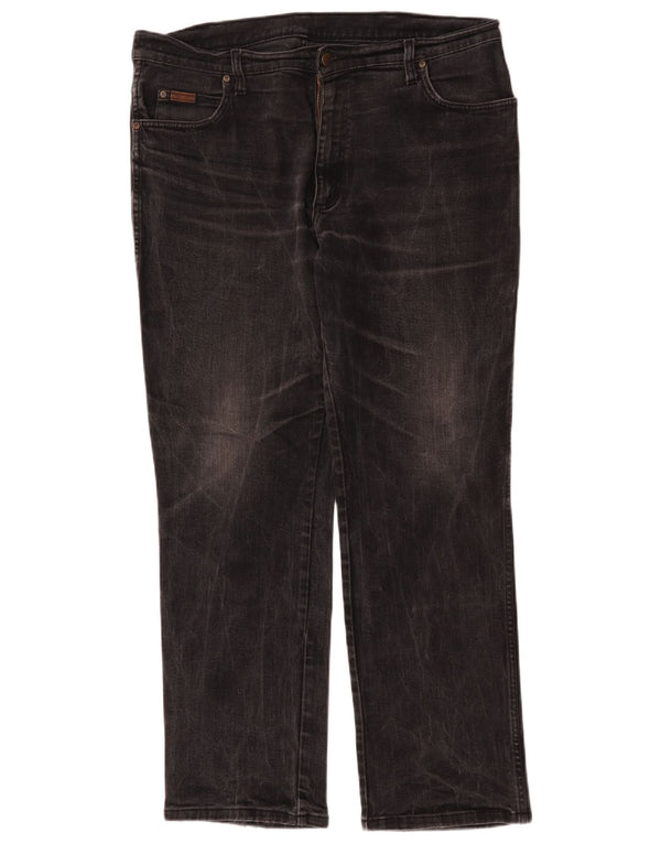 Jeans dritti elasticizzati Texas da uomo Wrangler W38 L32 cotone nero