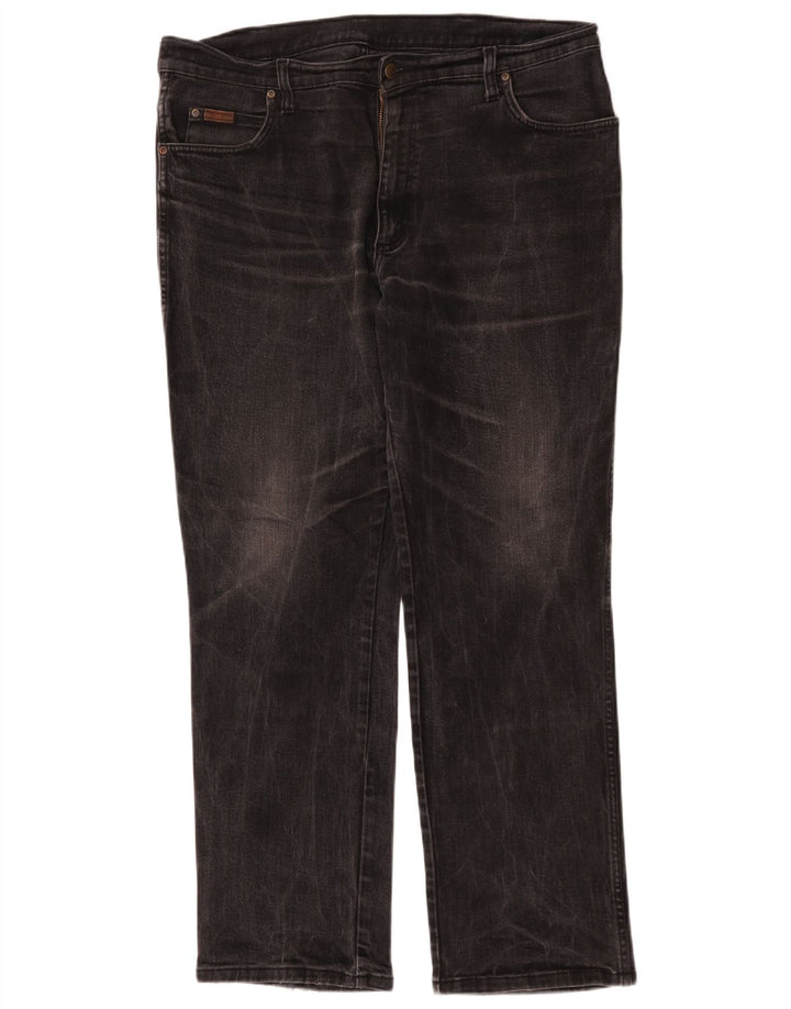 Jeans dritti elasticizzati Texas da uomo Wrangler W38 L32 cotone nero