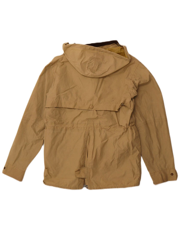 BARBOUR Giacca utilitaria da uomo con cappuccio UK 36 piccola in cotone beige