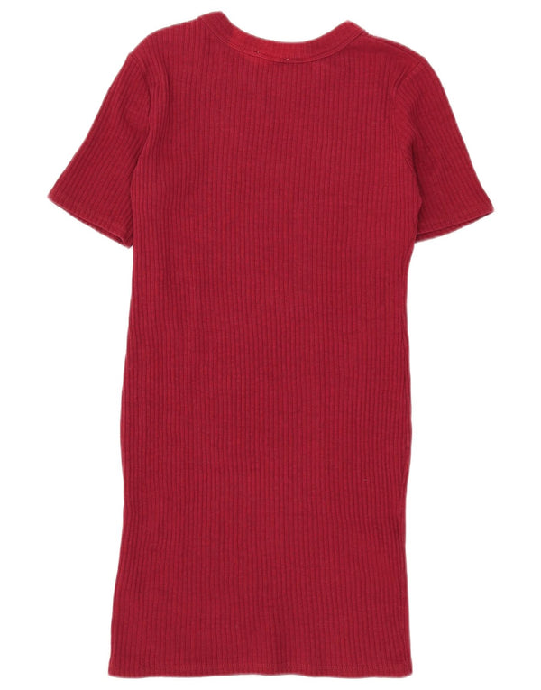 Abito maglione a maniche corte Trafaluc da donna di Zara UK 14 grande bordeaux