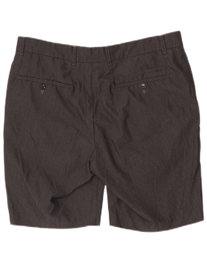 Pantaloncini chino slim fit da uomo Marks & Spencer W34 grande poliestere maculato grigio