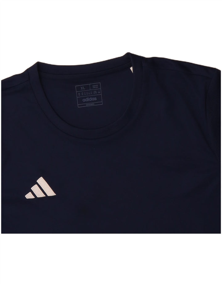 T-shirt ADIDAS da uomo Aeroready slim fit XL blu navy in poliestere