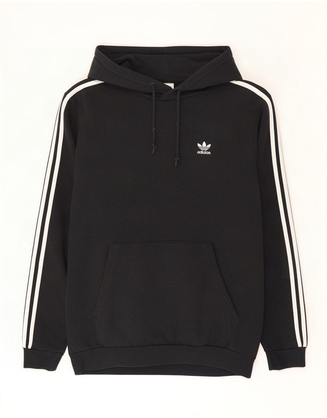 Felpa con cappuccio da uomo Adidas Large in cotone nero